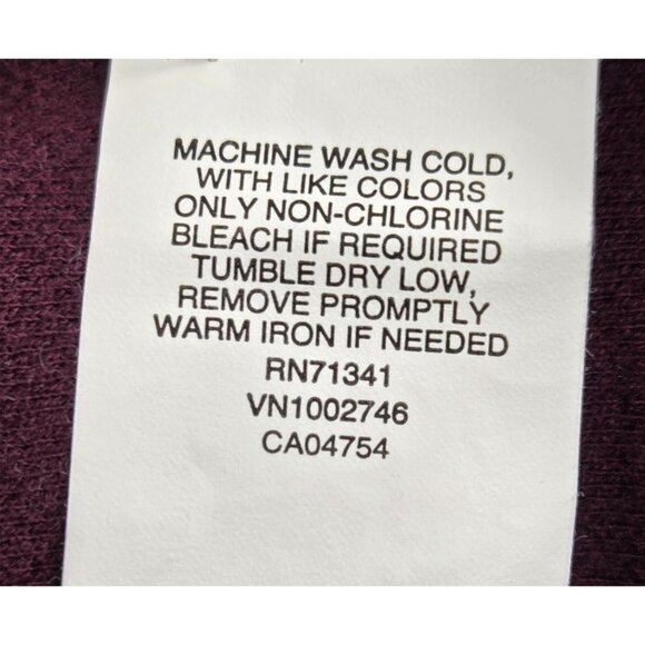 LL Bean Sweatshirt Jacket Full-Zip Plum Weave M Cotton Polyester Traditional Fit - Picture 13 of 14